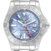 Breitling Avenger II GMT Blue MOP Dial Steel Mens Watch A32390 Box Card