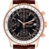 Breitling Navitimer 41 Rose Gold Black Dial Mens Watch R13323 Box Papers
