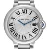 Cartier Ballon Bleu 36mm Silver Dial Steel Mens Watch W69011Z4