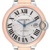 Cartier Ballon Bleu 42 Steel Rose Gold Mens Watch W2BB0004 Card