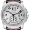 Cartier Calibre Silver Dial Steel Automatic Mens Watch W7100037