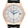 Patek Philippe Calatrava Rose Gold Silver Dial Mens Watch 5296R Papers