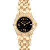 Patek Philippe Neptune Yellow Gold Black Dial Diamond Ladies Watch 4881